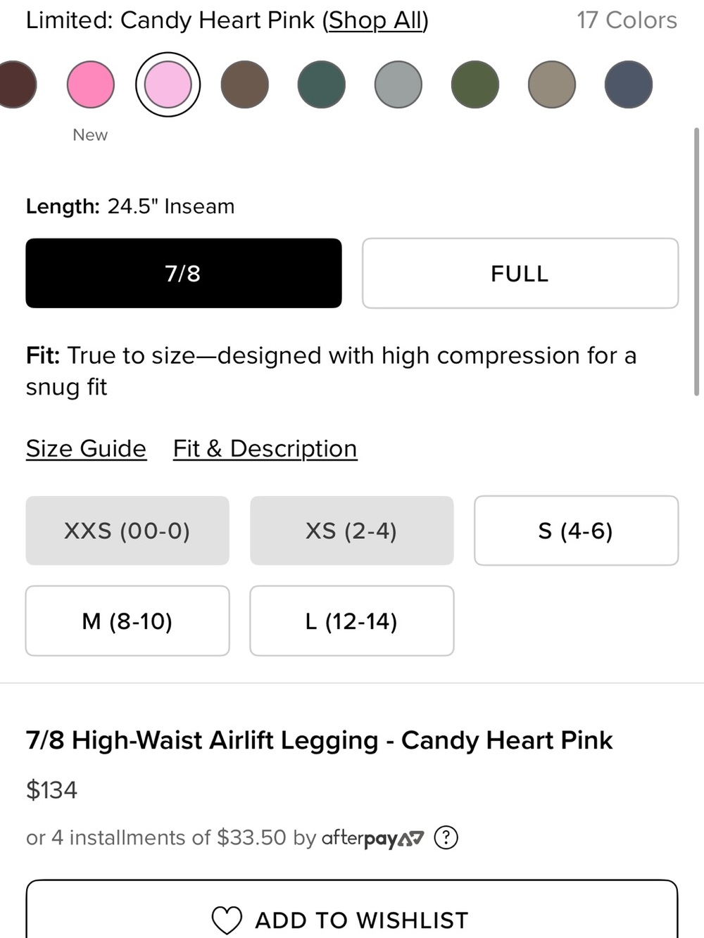 Alo 7/8 high waist airlift legging - Picture 3 of 3